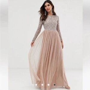 ASOS petite sequin bridesmaid dress